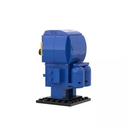 Blue Astronaut Brickheadz Building Kit | Classic Spaceman | LEGO-Compatible MOC - 3