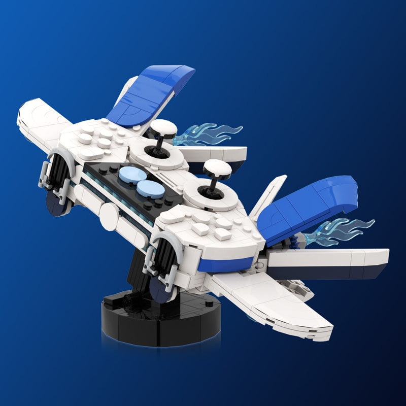 Blue-Eyed Antenna Robot MOC Building Kit | Mini Bot Display - 7