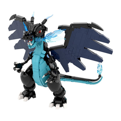 Blue Flame Dark Wing Dragon MOC Building Kit - 1