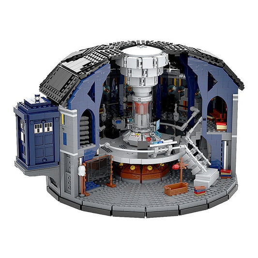 Blue Time Travel Box MOC Building Kit | Sci-Fi Architecture Model - 1