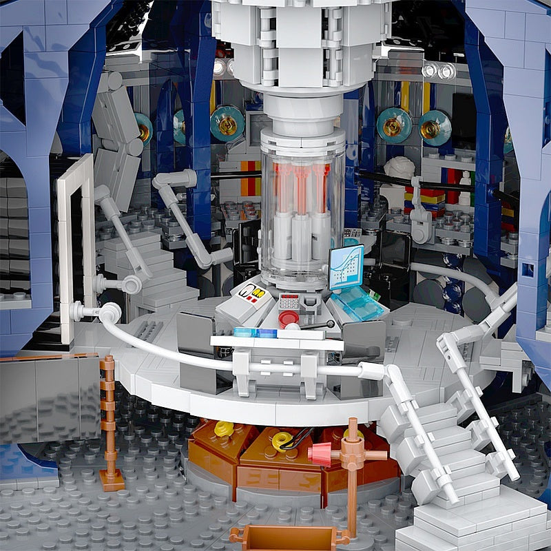 Blue Time Travel Box MOC Building Kit | Sci-Fi Architecture Model - 3
