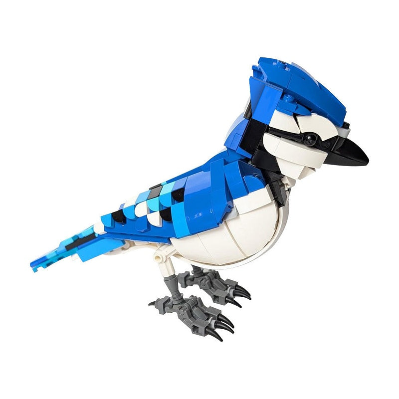 Bluejay Bird MOC Animal Building Kit | Posable Wildlife Display Model - 1