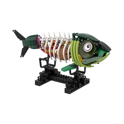 Bone Fish Skeleton MOC Building Kit | Aquarium Display Model Kit - 1