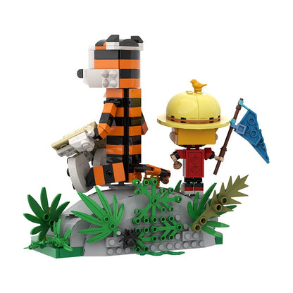 Boy and Tiger Meadow Diorama Building Kit | LEGO-Compatible MOC - 5