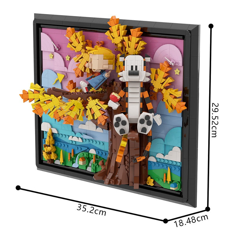 Boy & Tiger Tree Diorama Building Kit | LEGO-Compatible MOC - 1