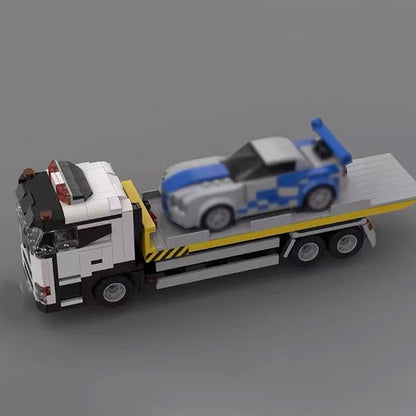Breakdown Tow Truck MOC Building Kit | Heavy Recovery Vehicle Model - 3