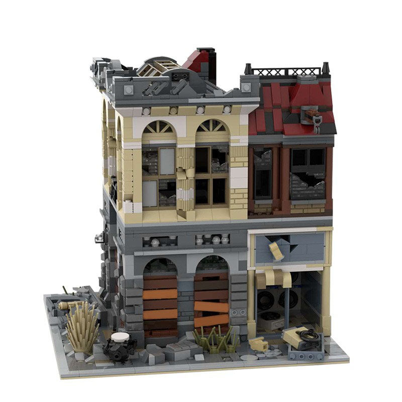 Brick Bank Building Kit | Apocalypse Version | LEGO-Compatible MOC - 4