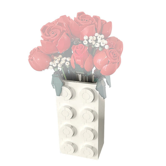 Brick Vase MOC Building Kit | Decorative Modern Vase Display Model - 1