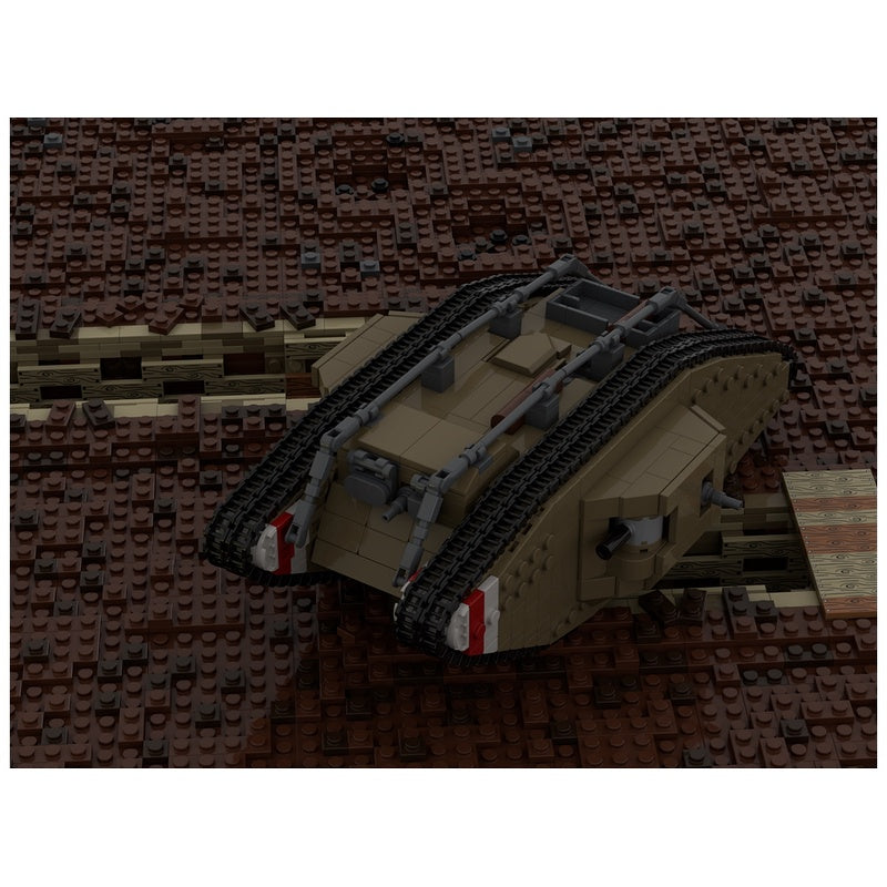 British Mark IV WWI Heavy Tank 1:35 Scale MOC Building Kit - 3