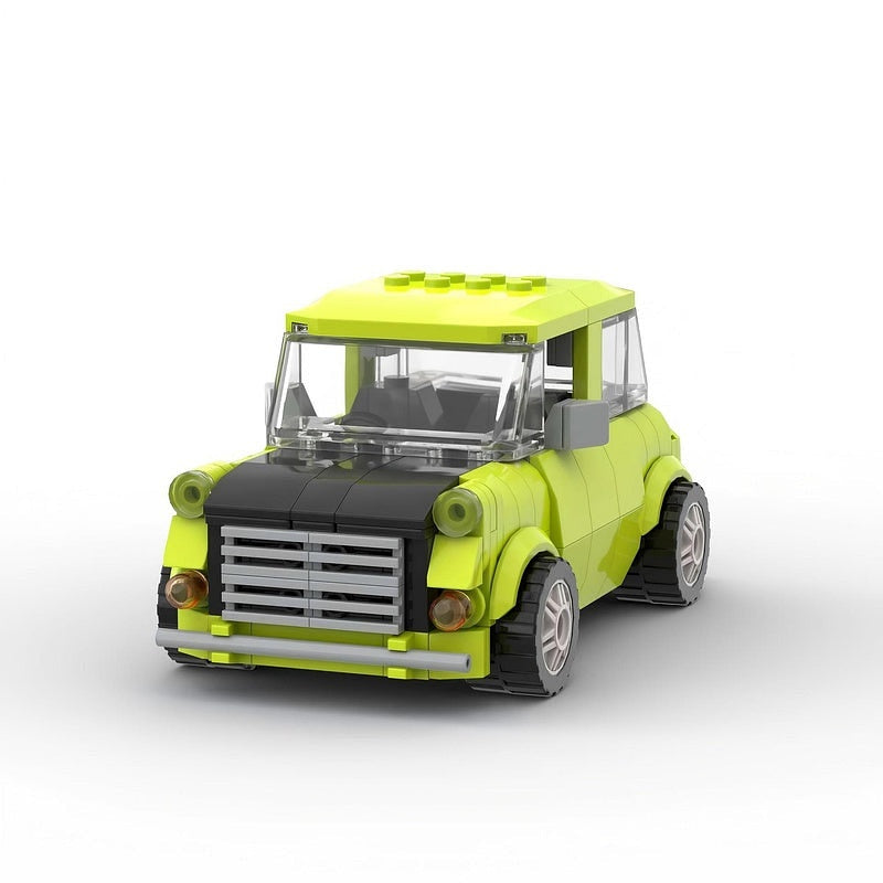British Retro Mini Car MOC Building Kit | Classic Vintage Vehicle Model - 2