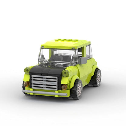 British Retro Mini Car MOC Building Kit | Classic Vintage Vehicle Model - 2