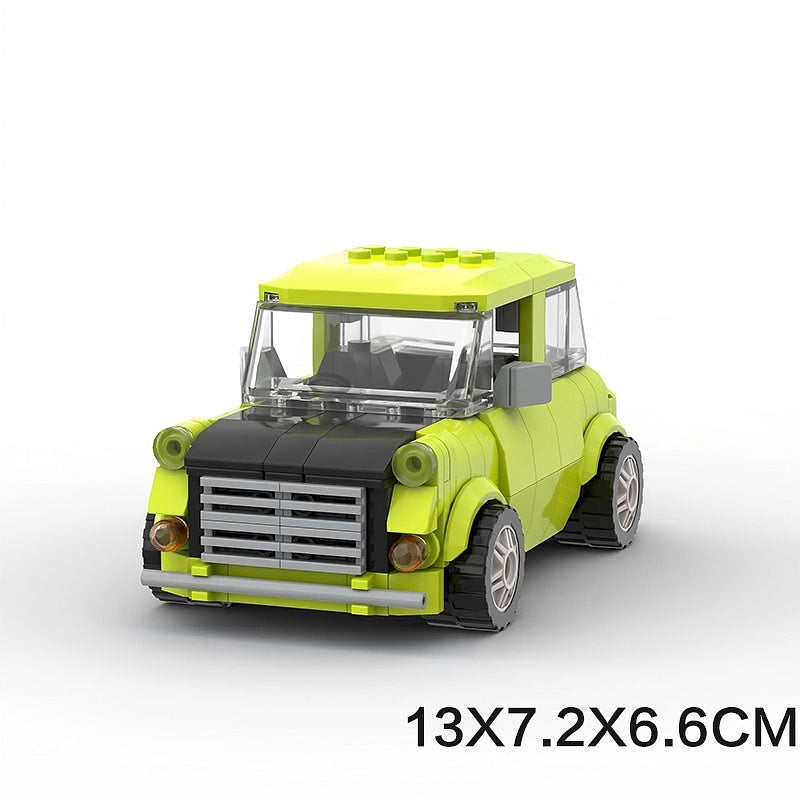 British Retro Mini Car MOC Building Kit | Classic Vintage Vehicle Model - 6