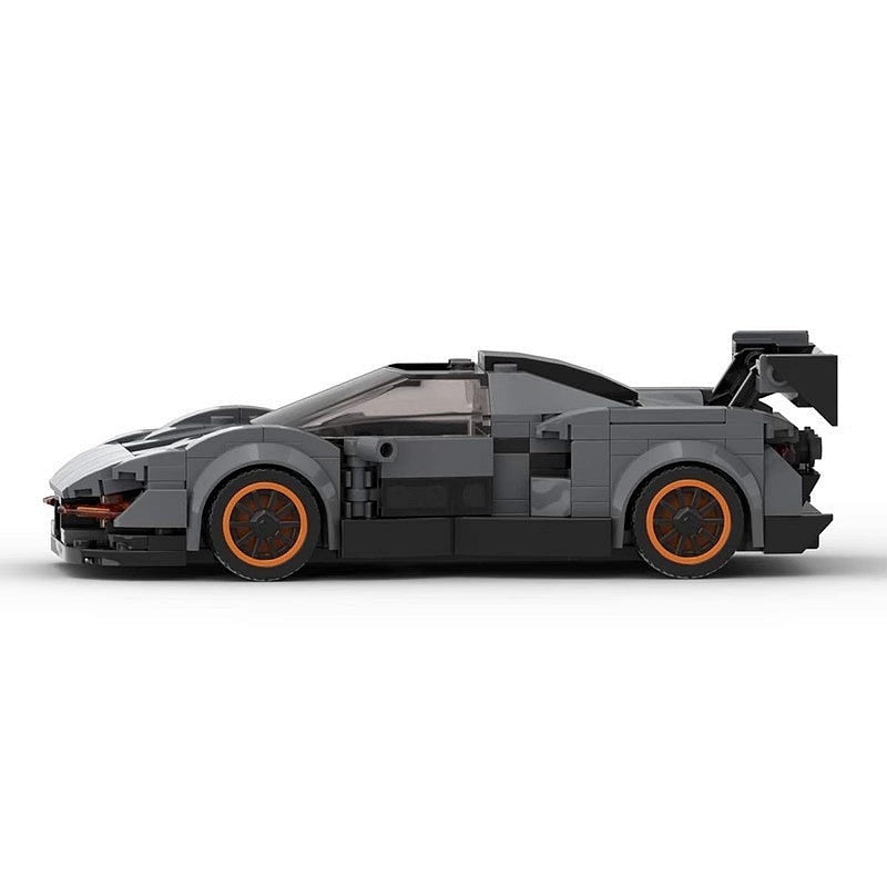 British Track Hypercar Racing Coupe MOC Building Kit | 8-Wide Vehicle Model - 3