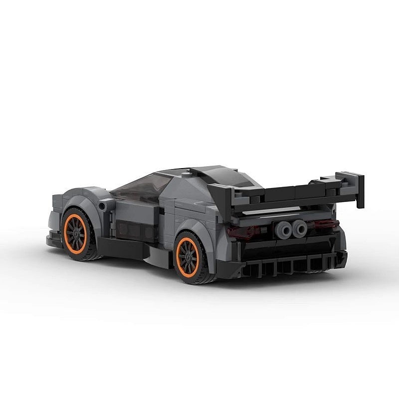 British Track Hypercar Racing Coupe MOC Building Kit | 8-Wide Vehicle Model - 4