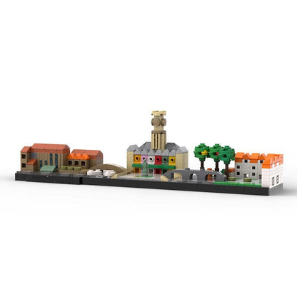 Brugge Belgium Medieval Skyline MOC Building Kit - 1