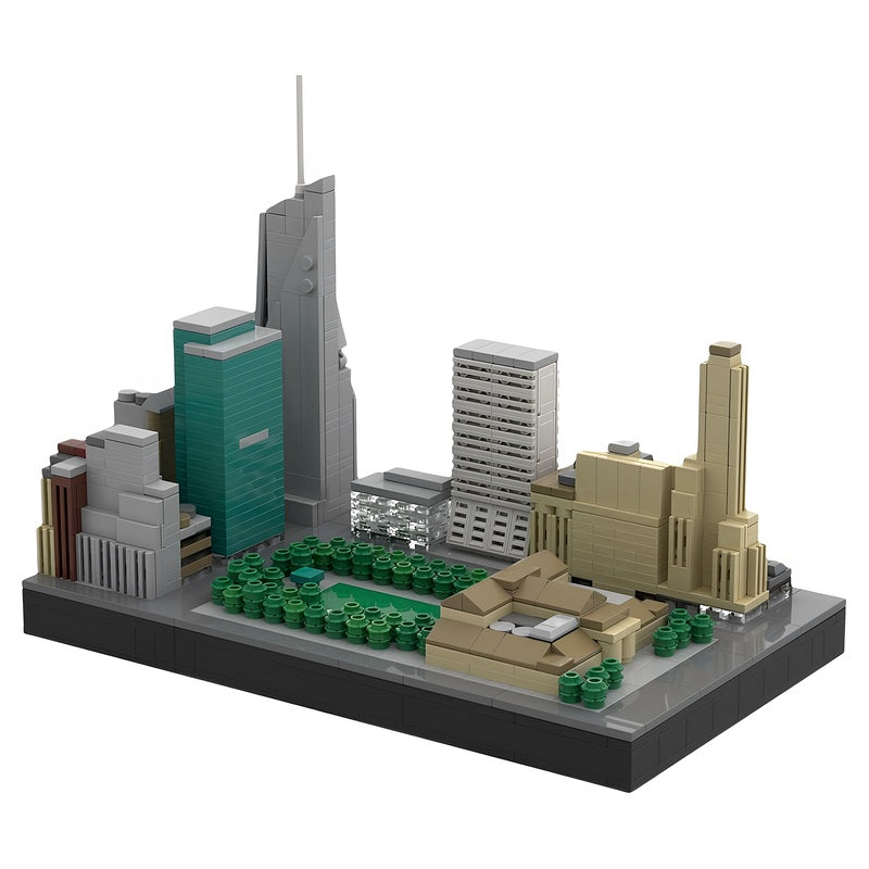 Bryant Park NYC Midtown Skyline MOC Building Kit - 1