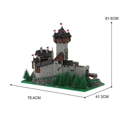 Burg Falkenstein Castle MOC Building Kit | Medieval Fortress Architecture - 9