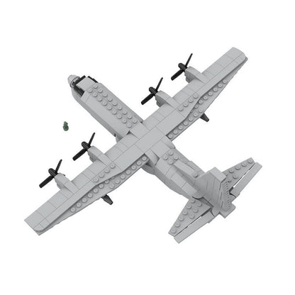 C-130 Military Transport Plane MOC Building Kit | 1:125 Scale Tactical Airlifter Model - 4
