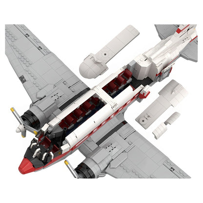 C-47 Skytrain Civilian Transport Aircraft MOC Building Kit - 4