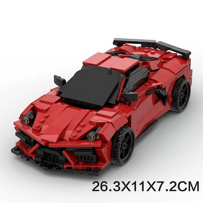 C8 Mid-Engine Sports Car MOC Building Kit | Supercar Vehicle Model - 5