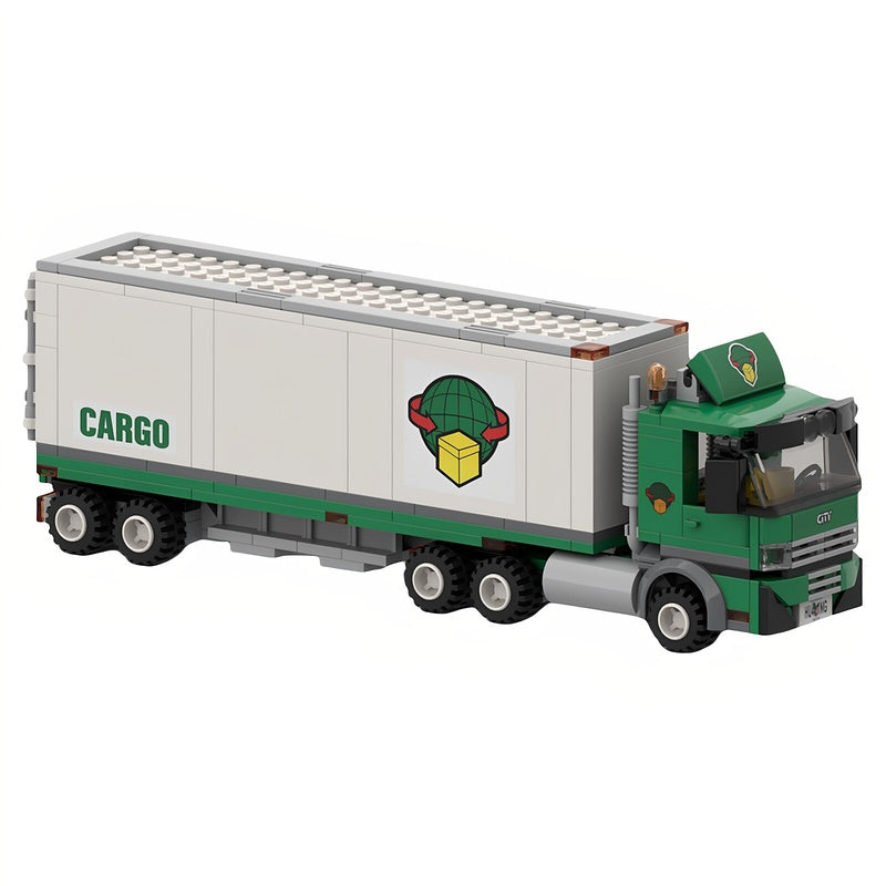 Cab-Over Cargo Semi Truck MOC Building Kit - 1