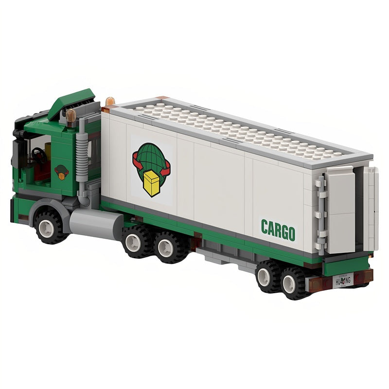 Cab-Over Cargo Semi Truck MOC Building Kit - 3