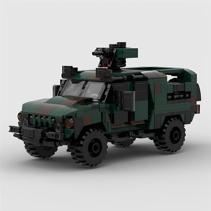 Camouflaged Armored Patrol Vehicle MOC Building Kit - 2