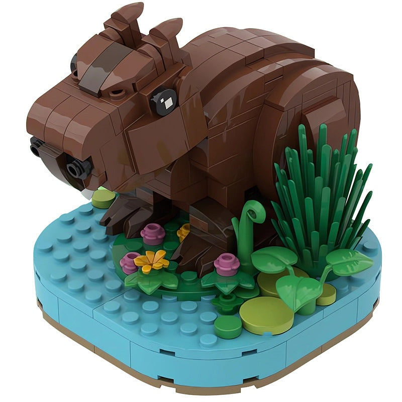 Capybara MOC Building Kit | Wildlife Animal Custom Construction Model - 1