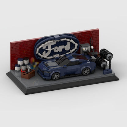 Car Model Display Stand MOC Building Kit | Automotive Showcase Diorama - 3