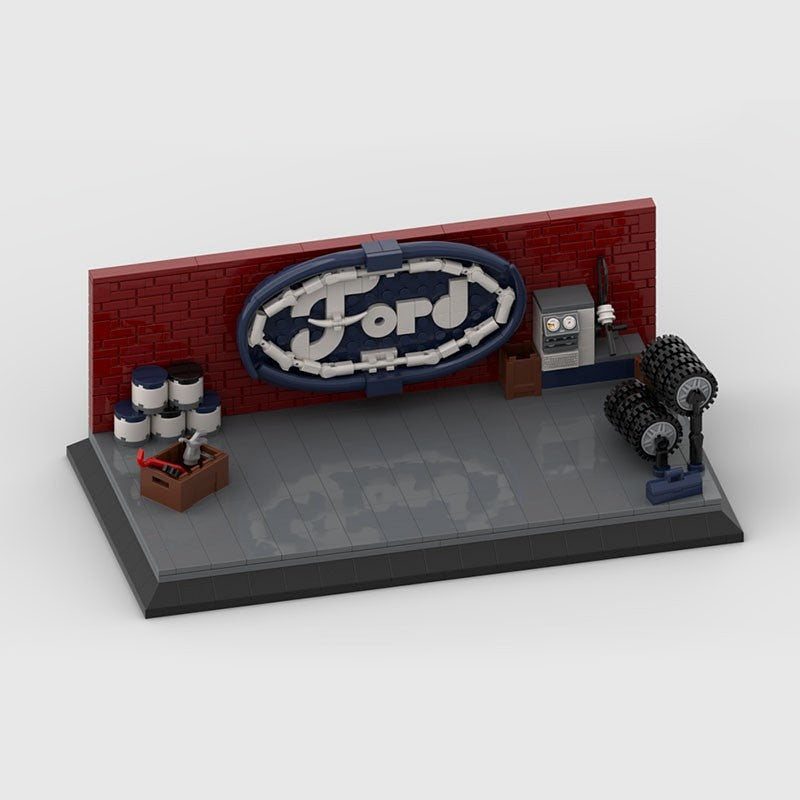 Car Model Display Stand MOC Building Kit | Automotive Showcase Diorama - 4