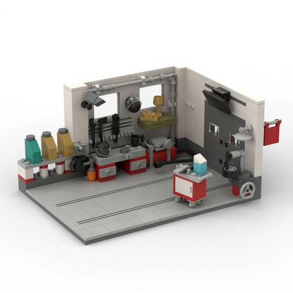 car repair shop compatible building set - 1
