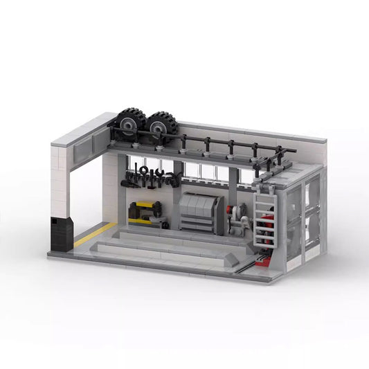 car repair shop compatible building set | 494 pcs - 1