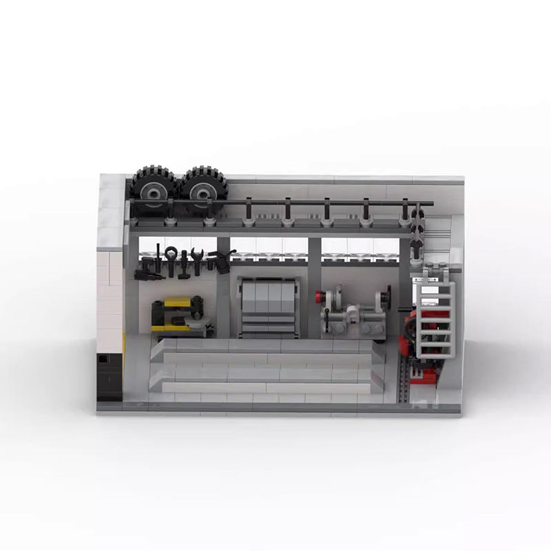 car repair shop compatible building set | 494 pcs - 2