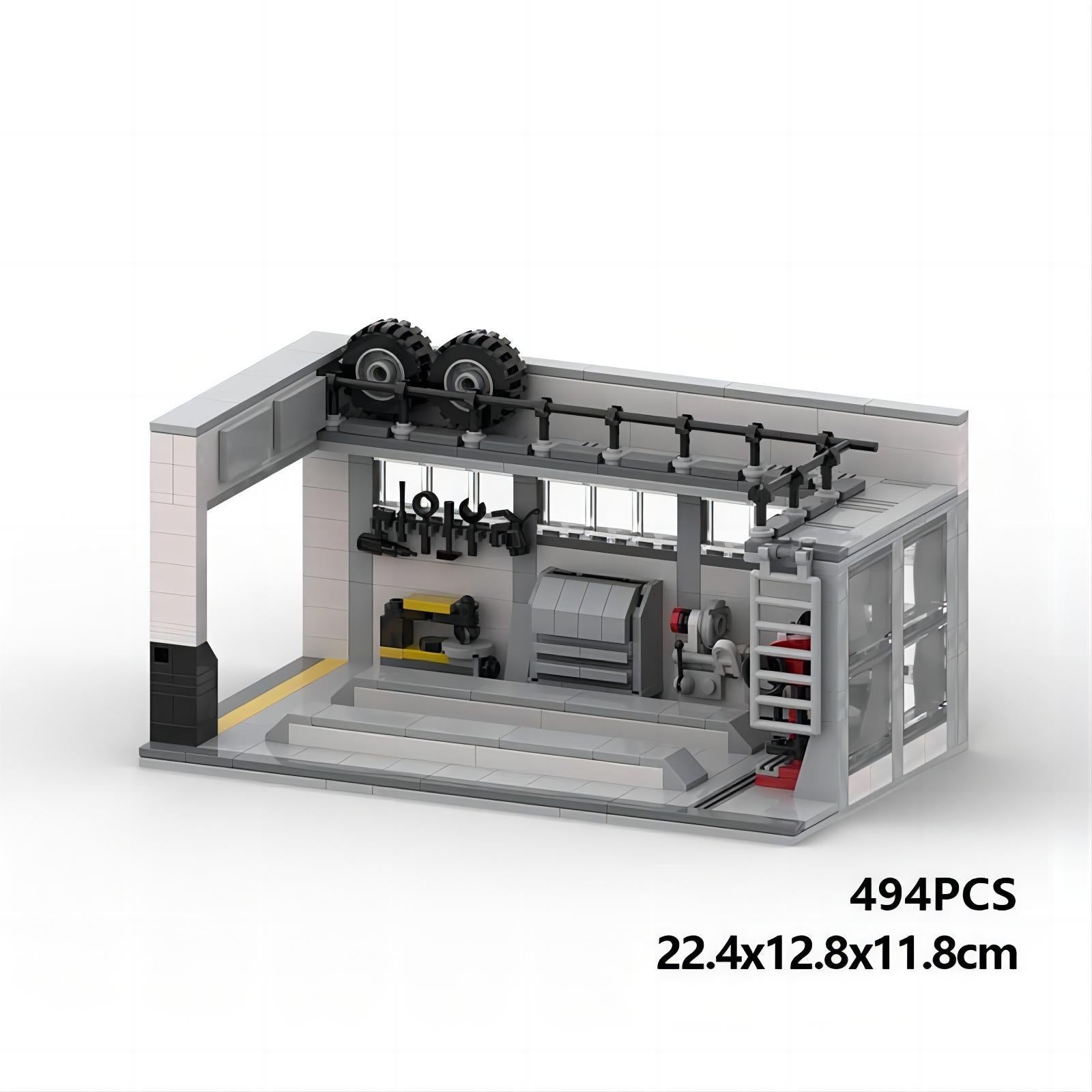 car repair shop lego-compatible building set | 494 pcs - 6