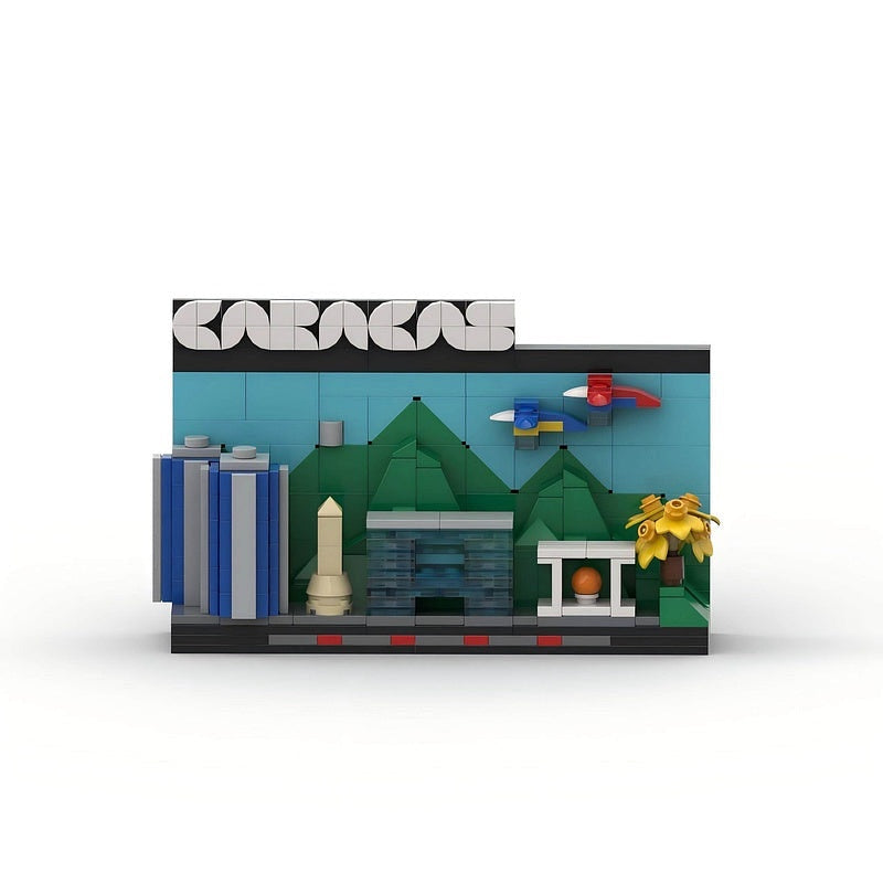 Caracas Skyline 3D Postcard MOC Building Kit | City Landmarks Display Model - 1