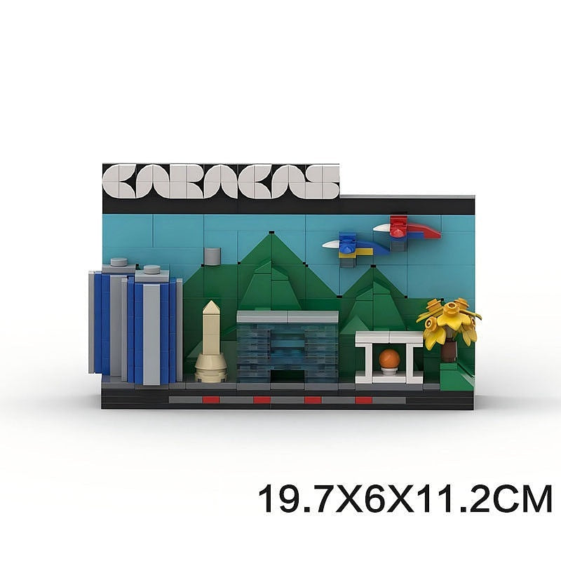Caracas Skyline 3D Postcard MOC Building Kit | City Landmarks Display Model - 3