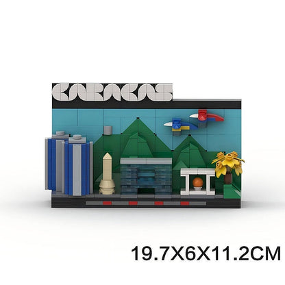 Caracas Skyline 3D Postcard MOC Building Kit | City Landmarks Display Model - 3