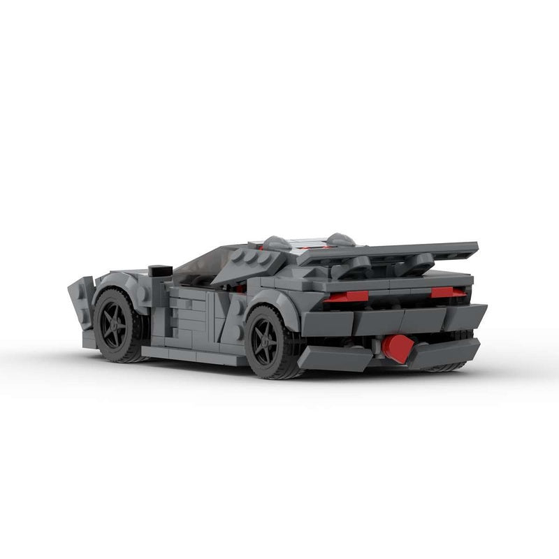 Carbon Fiber V10 Concept Hypercar Building Kit | LEGO-Compatible MOC - 3