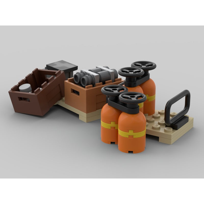 Cargo Flatbed Truck & Forklift Building Kit | Compatible MOC - 5