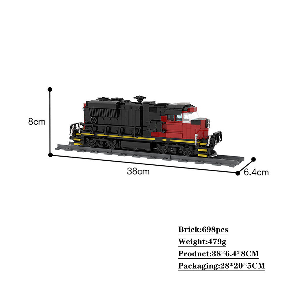 Cargo Train Building Kit | EMD SD70M-2 CN Train | LEGO-Compatible MOC - 4