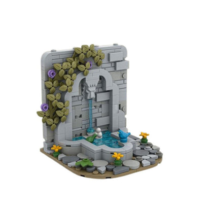 Castle's Fountain MOC Building Kit | Medieval Architecture Display Model - 5