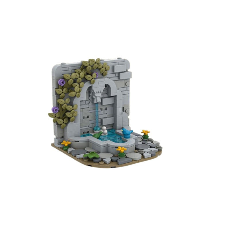 Castle's Fountain MOC Building Kit | Medieval Architecture Display Model - 6