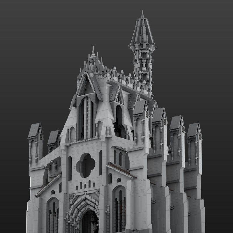 Cathedral of the Great Visage MOC Building Kit | Fantasy Architecture Model - 3