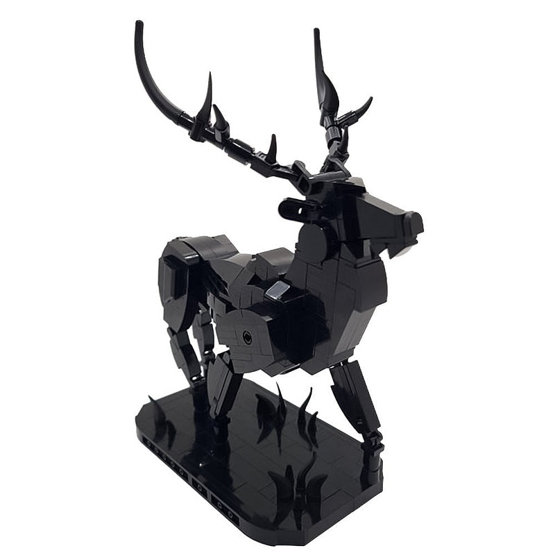Cervus Elaphus MOC Building Kit | Forest Deer Animal Sculpture - 1
