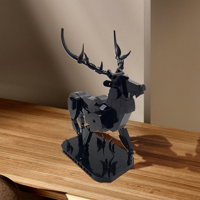 Cervus Elaphus MOC Building Kit | Forest Deer Animal Sculpture - 2