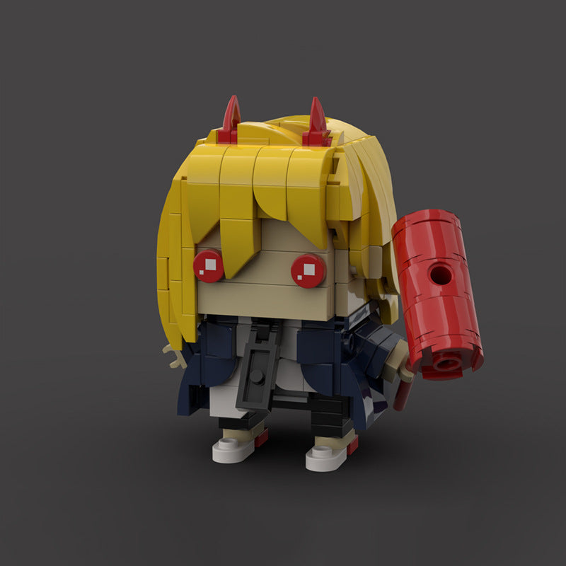 chainsawman power brickheadz building set | moc-142512 - 2