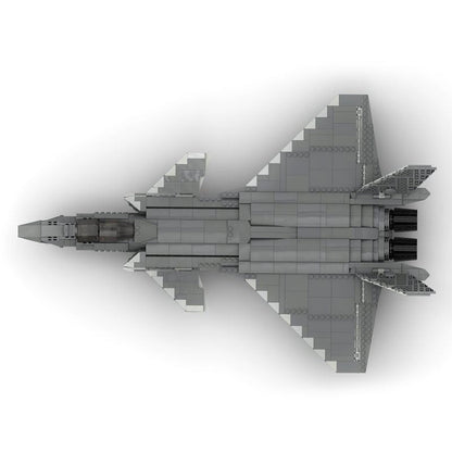 Chengdu J-20 Stealth Fighter MOC Building Kit 1:34 Scale Aircraft Model - 2