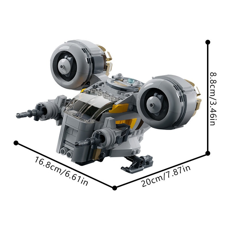 Chibi Bounty Hunter Space Gunship Building Kit | LEGO-Compatible MOC - 4