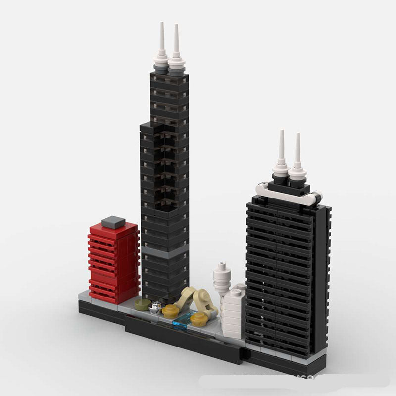 Chicago Skyline Building Kit | LEGO-Compatible MOC - 3
