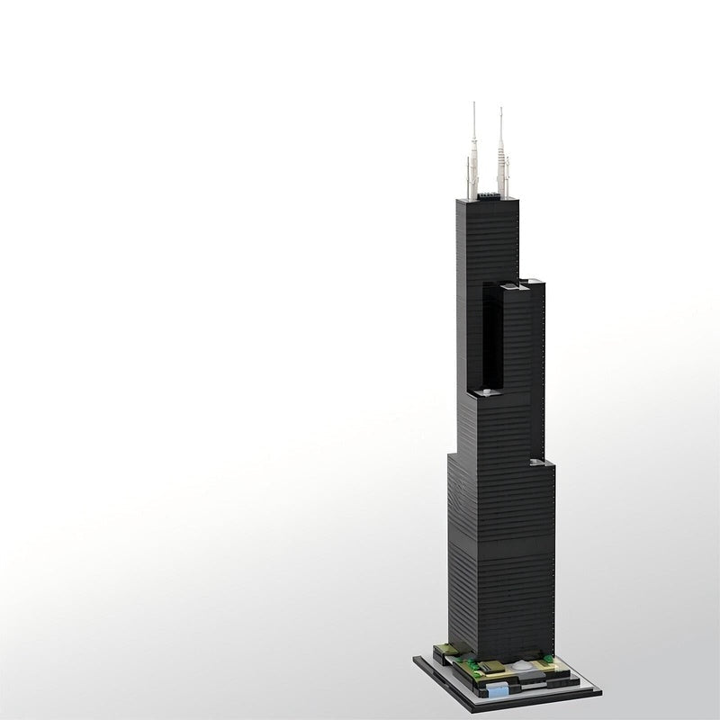 Chicago Willis Tower Building Kit | 1:800 scale LEGO-Compatible MOC - 4